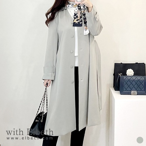 [제평세일]Luxe 새틴 트렌치 coat