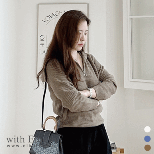 [제평세일]Luxe 조셉 반집업 knit