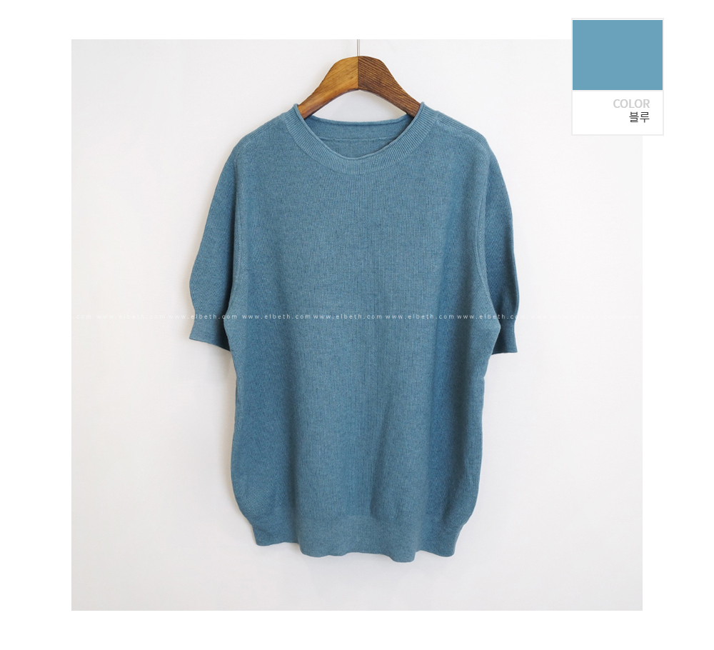 반팔 티셔츠 딥블루 색상 이미지-S2L25